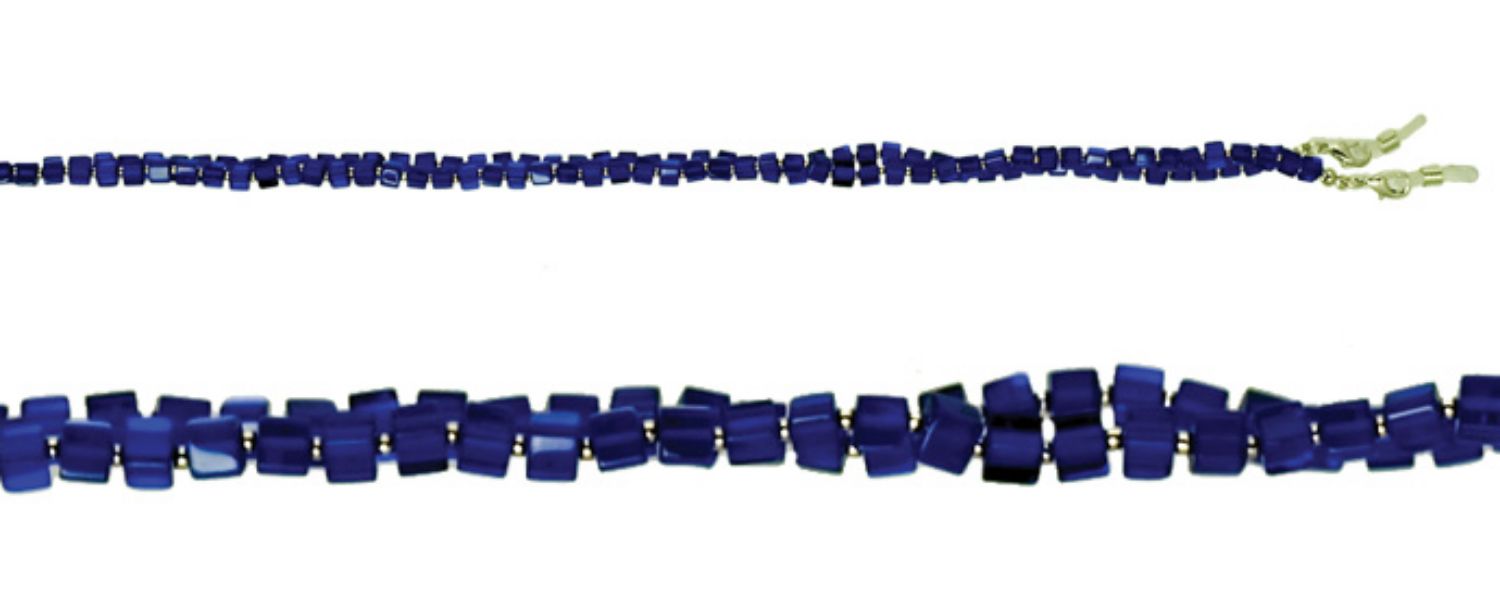Square beads - blue 