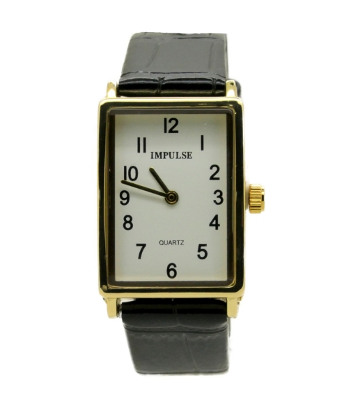 Picture of Impulse Rectangle - Gold Black Strap